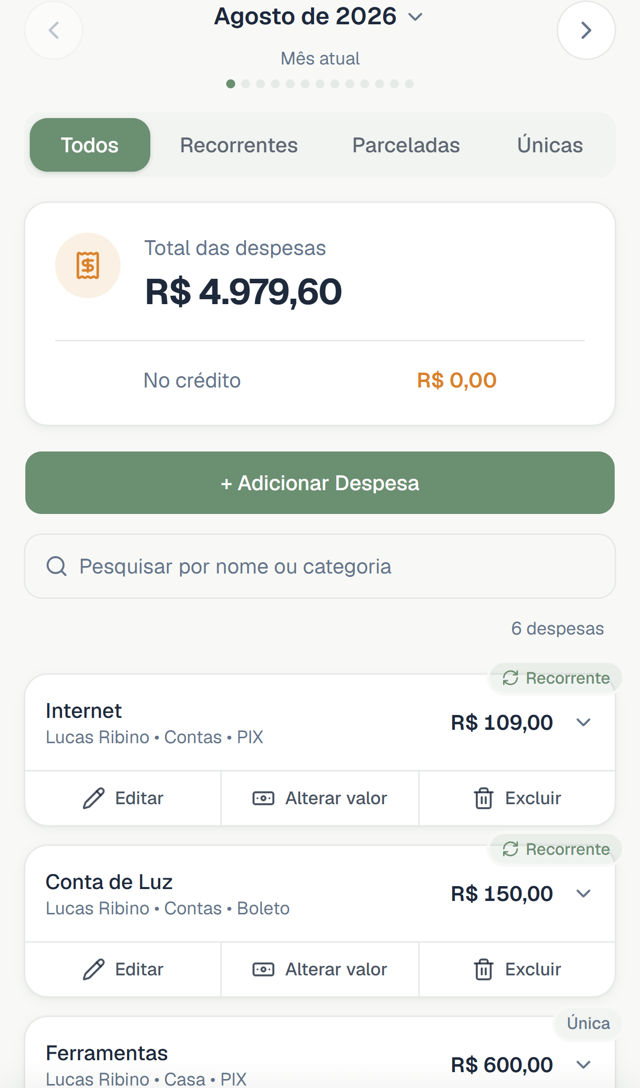 Despesas